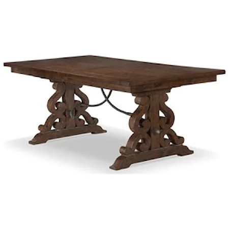 Dining Table with Serpentine Pedestals